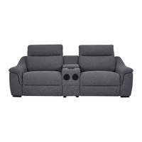 RELAXSOFA - 2 Personen - Stoff - Grau - - Grau, Textil (234/96/99cm) - Vente-Unique