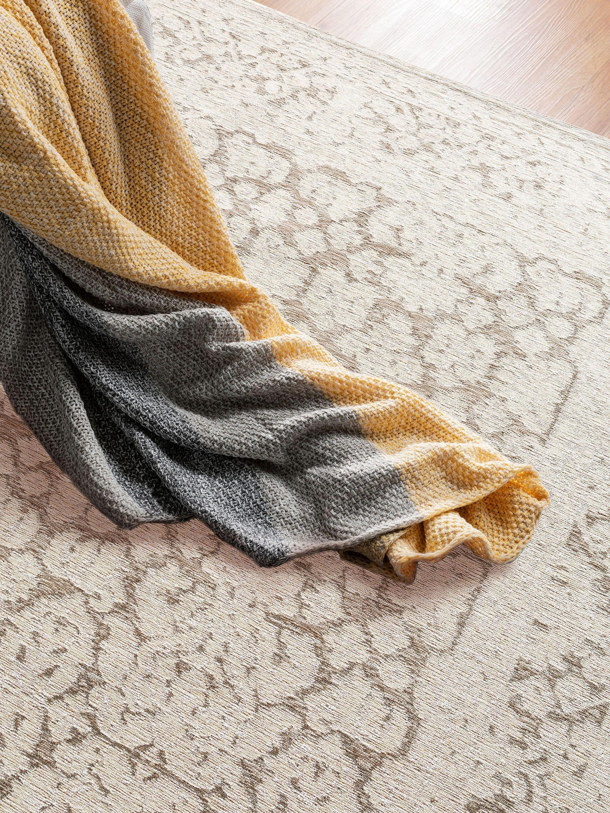 FLACHGEWEBETEPPICH Tosca Grau 195x285 cm - Grau, Textil (195/285cm) - benuta Pop