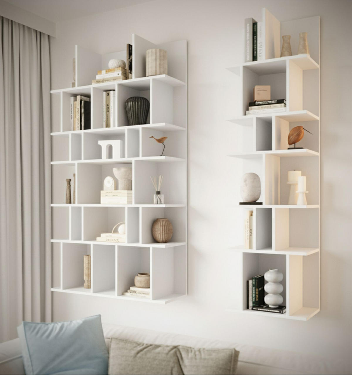 REGÁL Bemmi biely, 180 × 50 cm - biela, kompozitné drevo (50/180/30cm) - Selsey