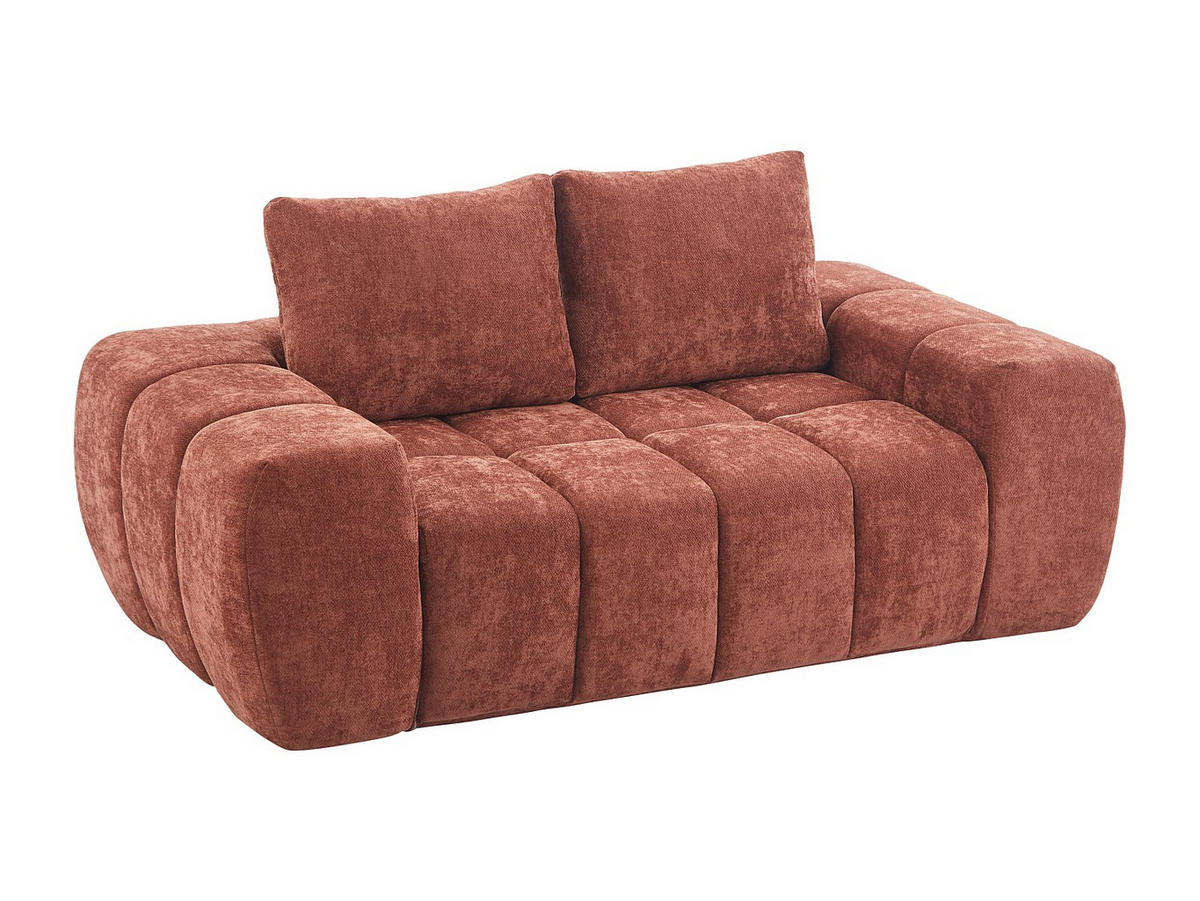 SOFA - 2 Personen - stoff - terracotta Benafo - Terracotta, Textil (190/84/104cm) - Vente-Unique