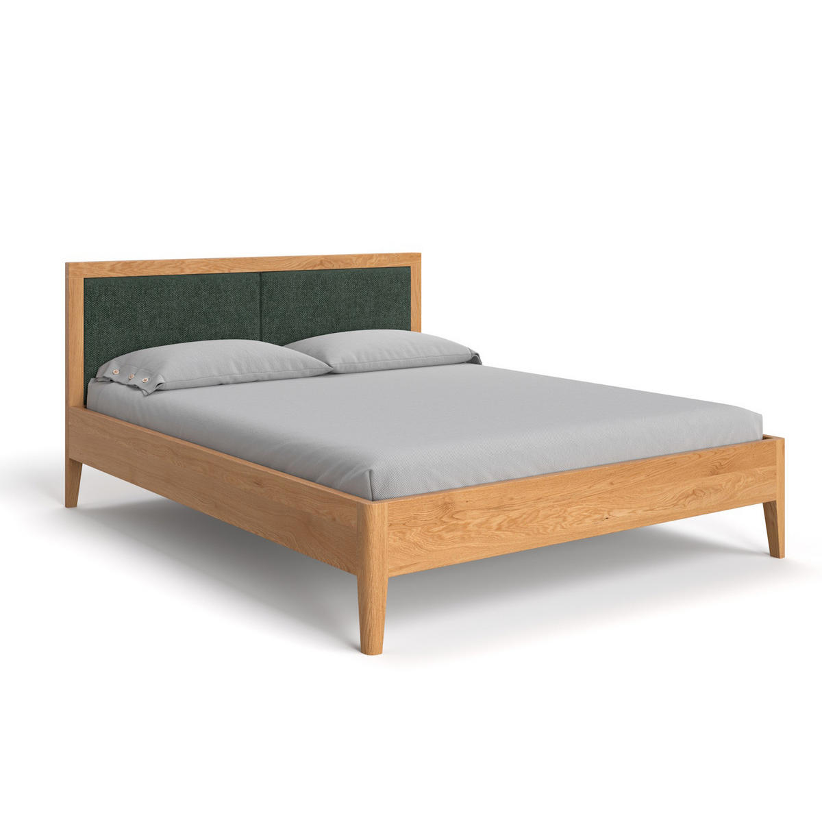 MASSIVHOLZBETT Silva aus Eiche 200x220 cm, Storm 39 - Eichefarben/Naturfarben, Holz (200/220cm) - Danzz