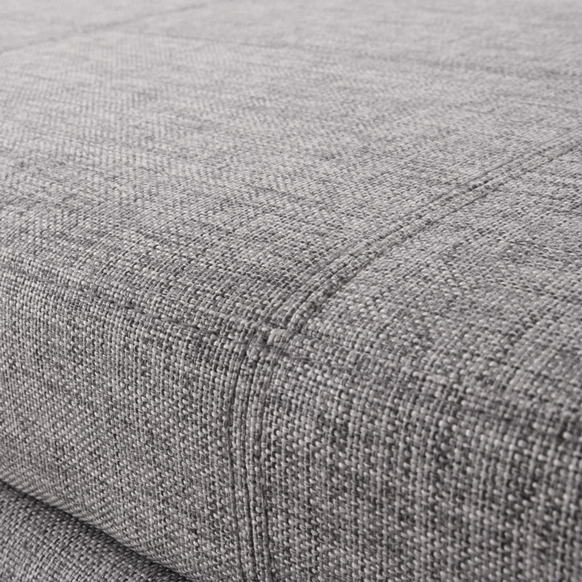 SITZBANK mit Aufbewahrung Lars Leder + Kunstleder Schwarz 45x112x45cm - Grau, Kunststoff (112/45/45cm) - BERLINLODGE