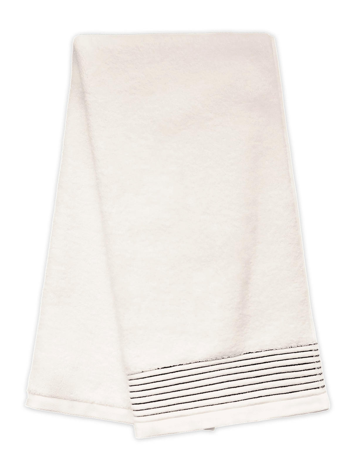 BADETUCH Pure Elegance, 100x150cm, Baumwolle, Weiß - Weiß, Textil (100/150cm) - SOWL