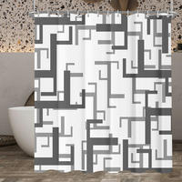 DUSCHVORHANG Block Muster 150 x 180 cm - Multicolor, Textil (150/180cm)