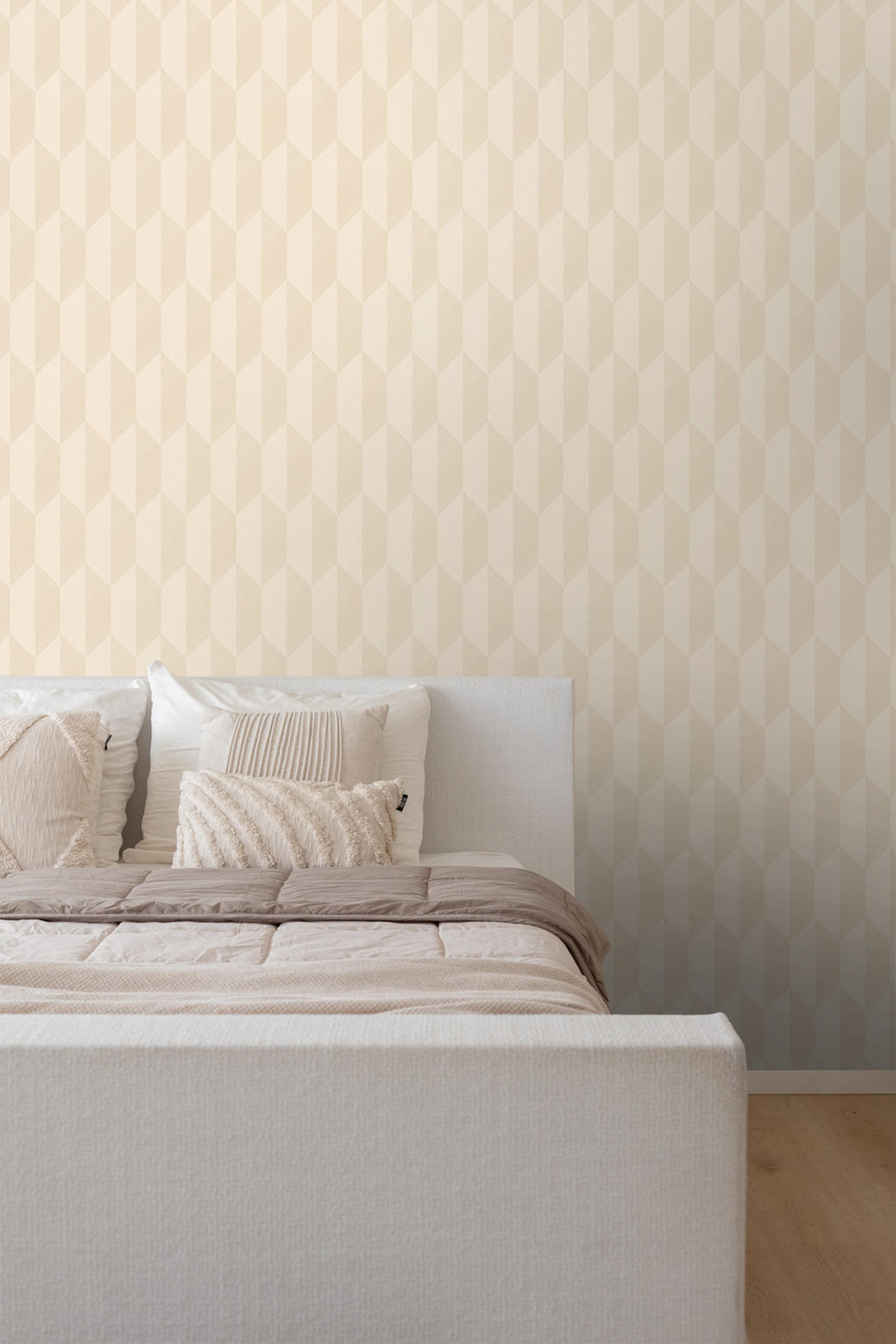 TAPETE 3D Muster 50 x 900 cm - Beige, Papier (50/900cm) - Origin Wallcoverings