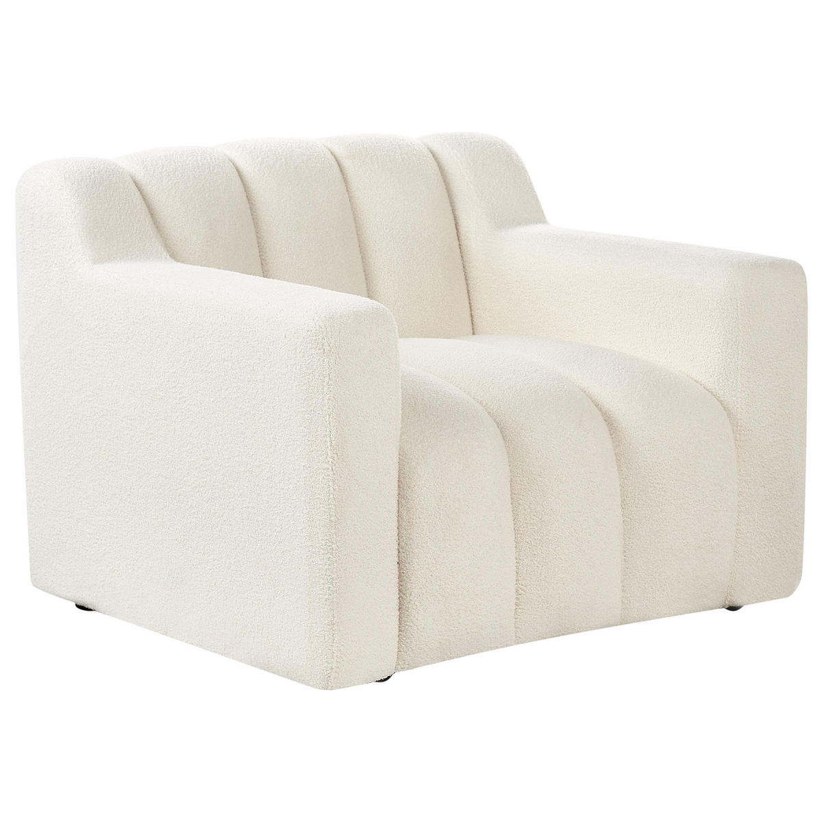 SESSEL Cremeweiß Agerup - Weiß, Textil (97/73/87cm) - Beliani