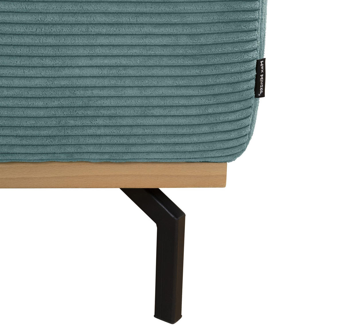 ECKSOFA mit Longchair links Katrien Cordstoff eisblau - Pastellblau, Kunststoff (135/280cm) - 58aufmkessel