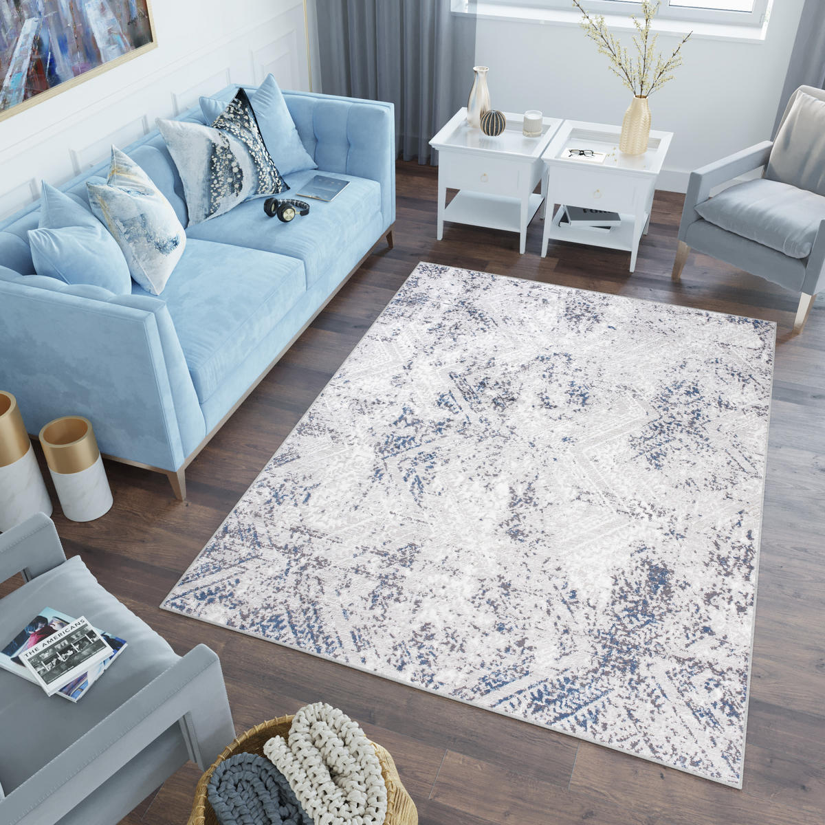 TEPPICH SKY Grau 140/200 cm - Grau, Kunststoff (140/200cm) - Tapiso