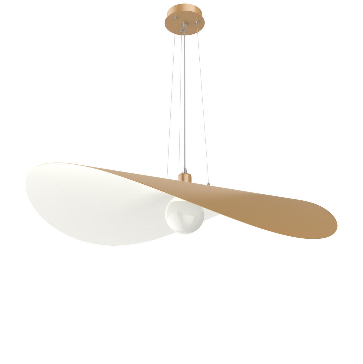 HÄNGELEUCHTE - Goldfarben, Metall (90/90/120cm) - Lumicom