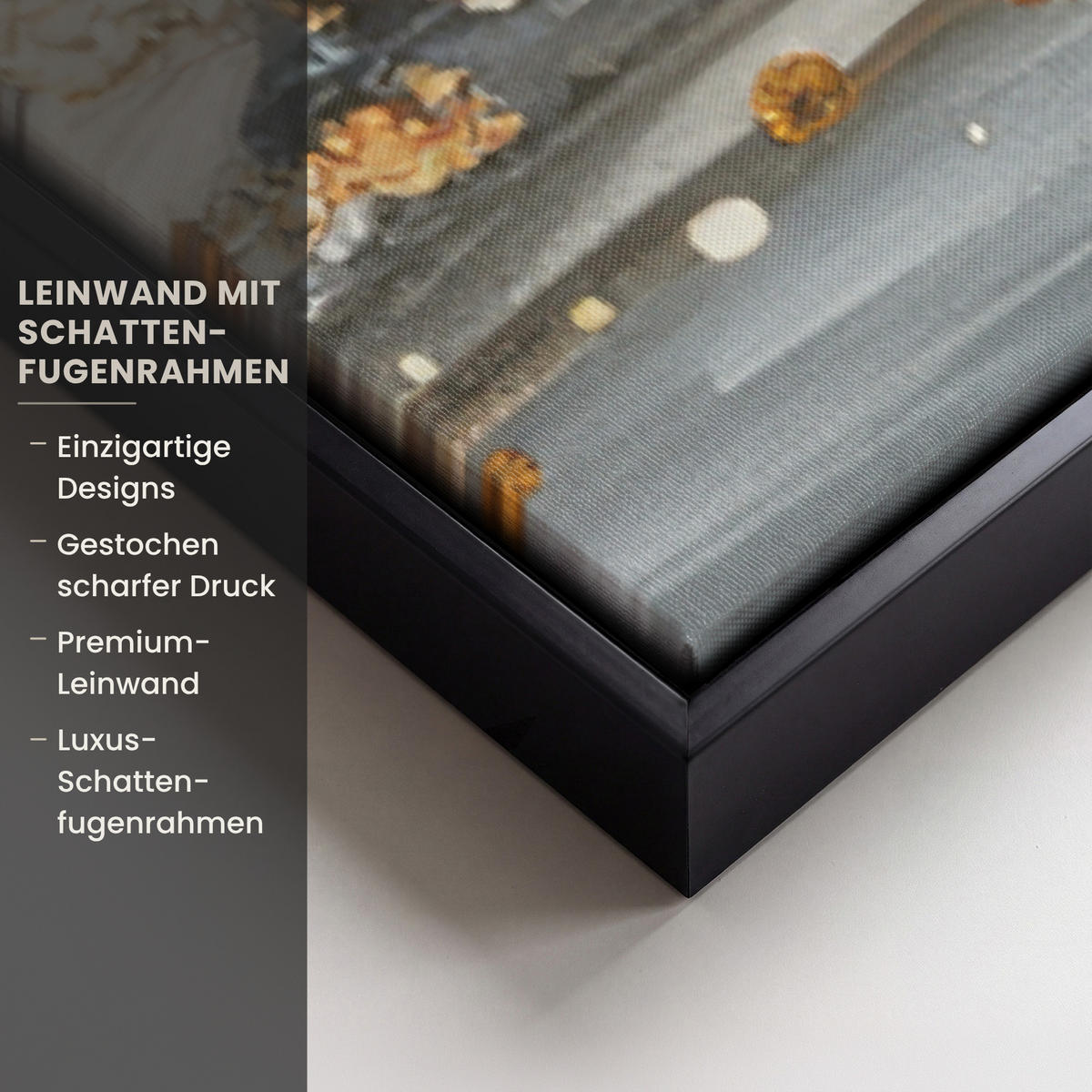 LEINWAND Bilder mit Rahmen - Baum - Blumen - Weiß - Natur - Kunst - 80x120 - Weiß, Textil (80/120cm) - MuchoWow