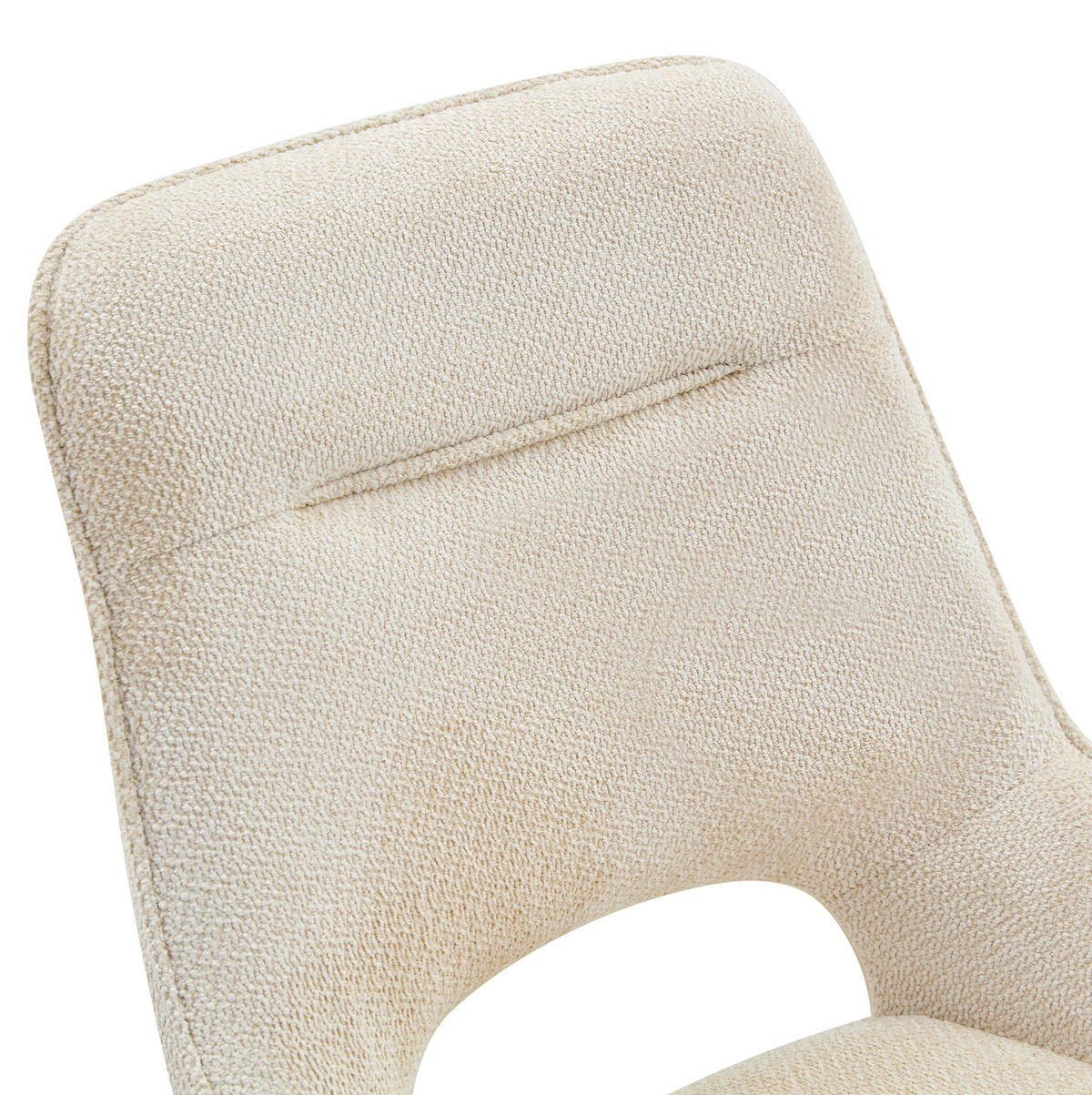 ESSZIMMERSTUHL 2er-Set drehbar Strukturstoff Metallgestell - Beige, Metall (50/87/50cm) - Meubliv