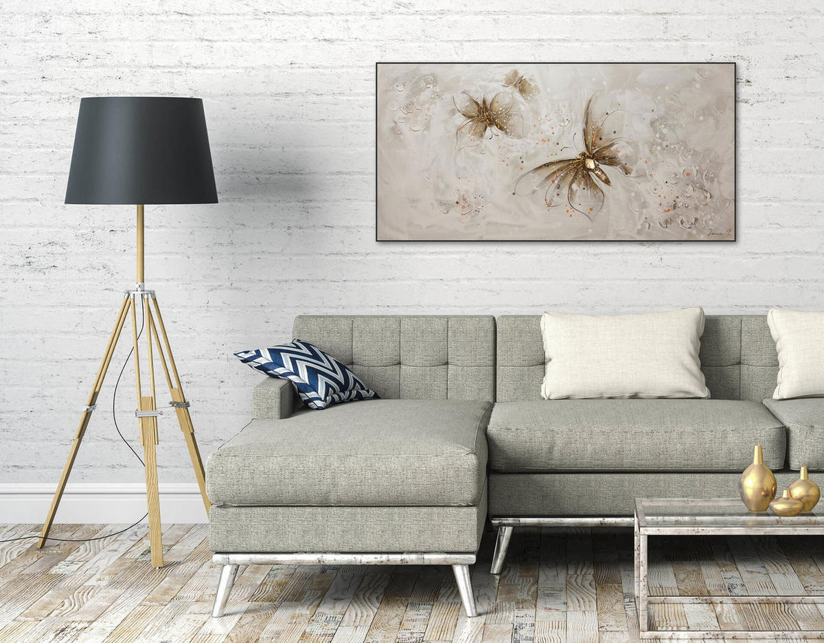 ACRYLBILD HANDGEMALT 120/60 cm - Braun, Holz/Textil (120/60cm) - KUNSTLOFT