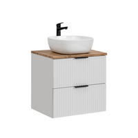 WASCHTISCH 60.6cm Adriel Weiß - Weiß, Holzwerkstoff (60.6/59/46cm) - Petits-meubles