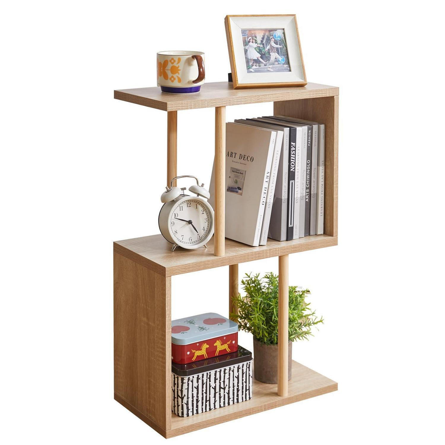 BEISTELLTISCH S-Form Eiche 60 cm - Braun, Holzwerkstoff (40/20/60cm)