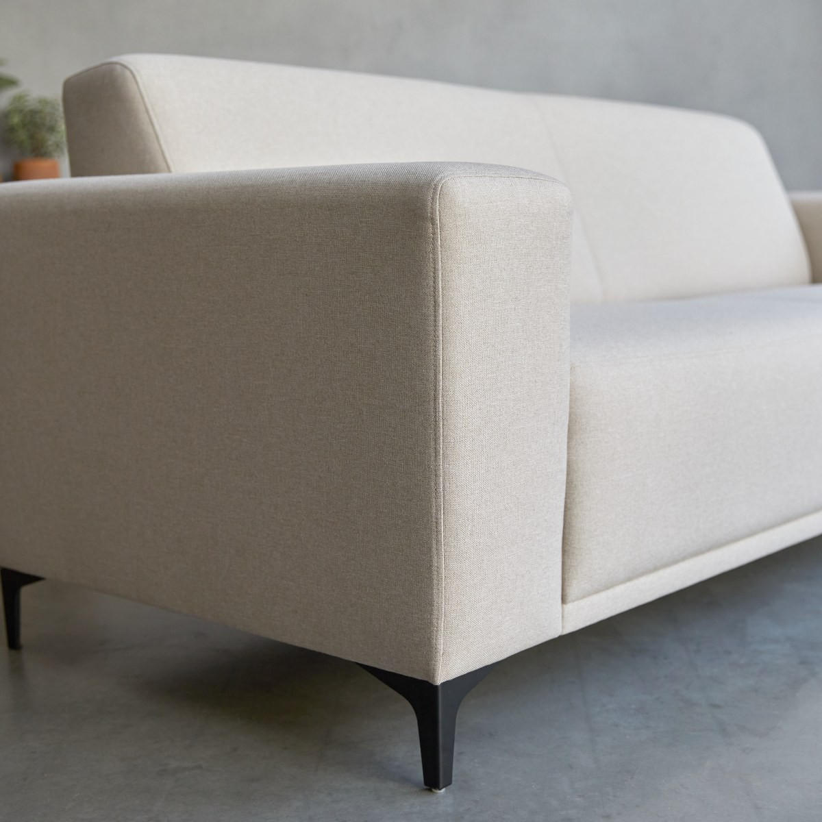 SOFA Lars Beige aus Stoff - Beige, Textil (224/80/90cm) - Tikamoon
