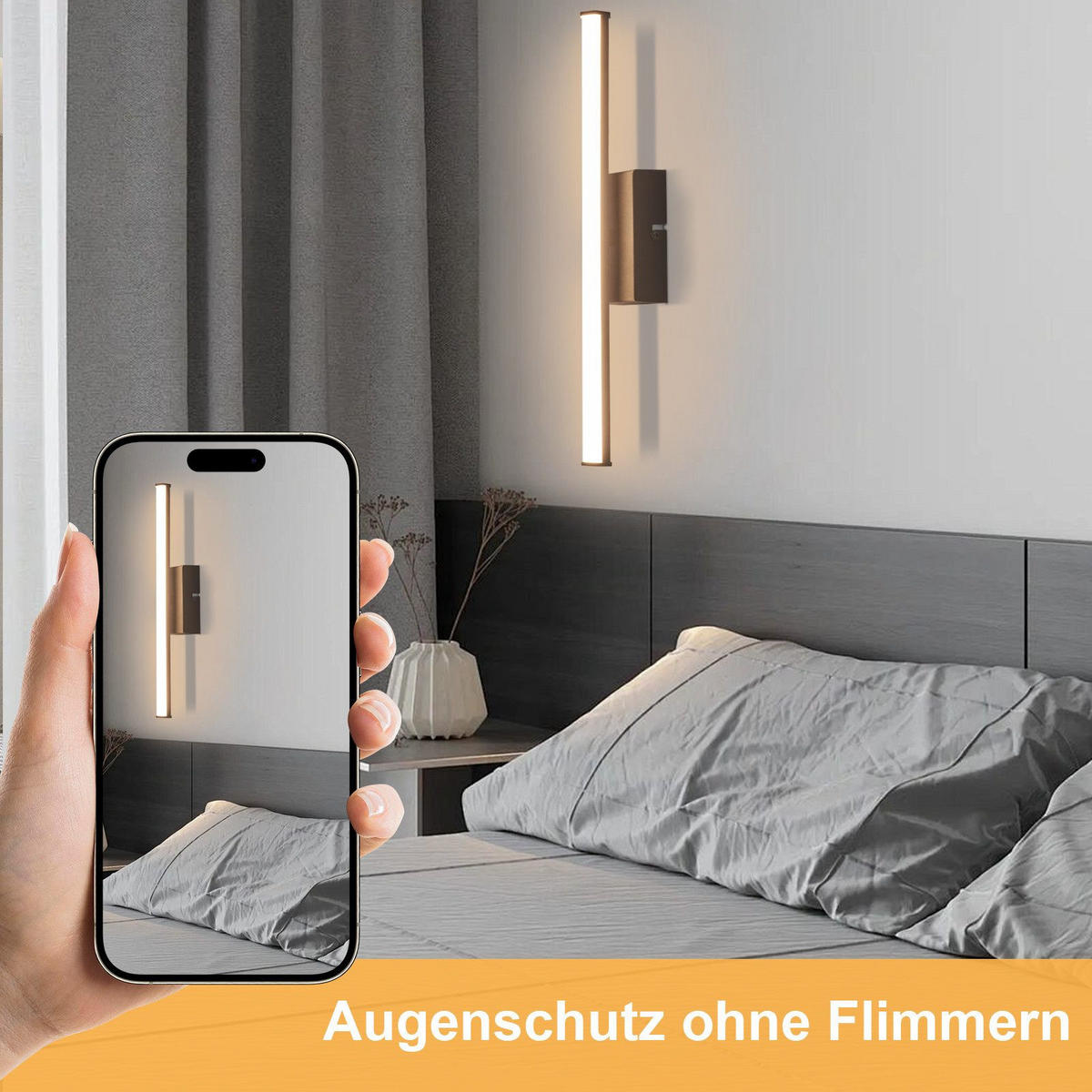 LED nástěnné svítidlo Yaskus 34,2/10/5,5 cm - černá, kov (10/5.5/34.2cm) - Nettlife