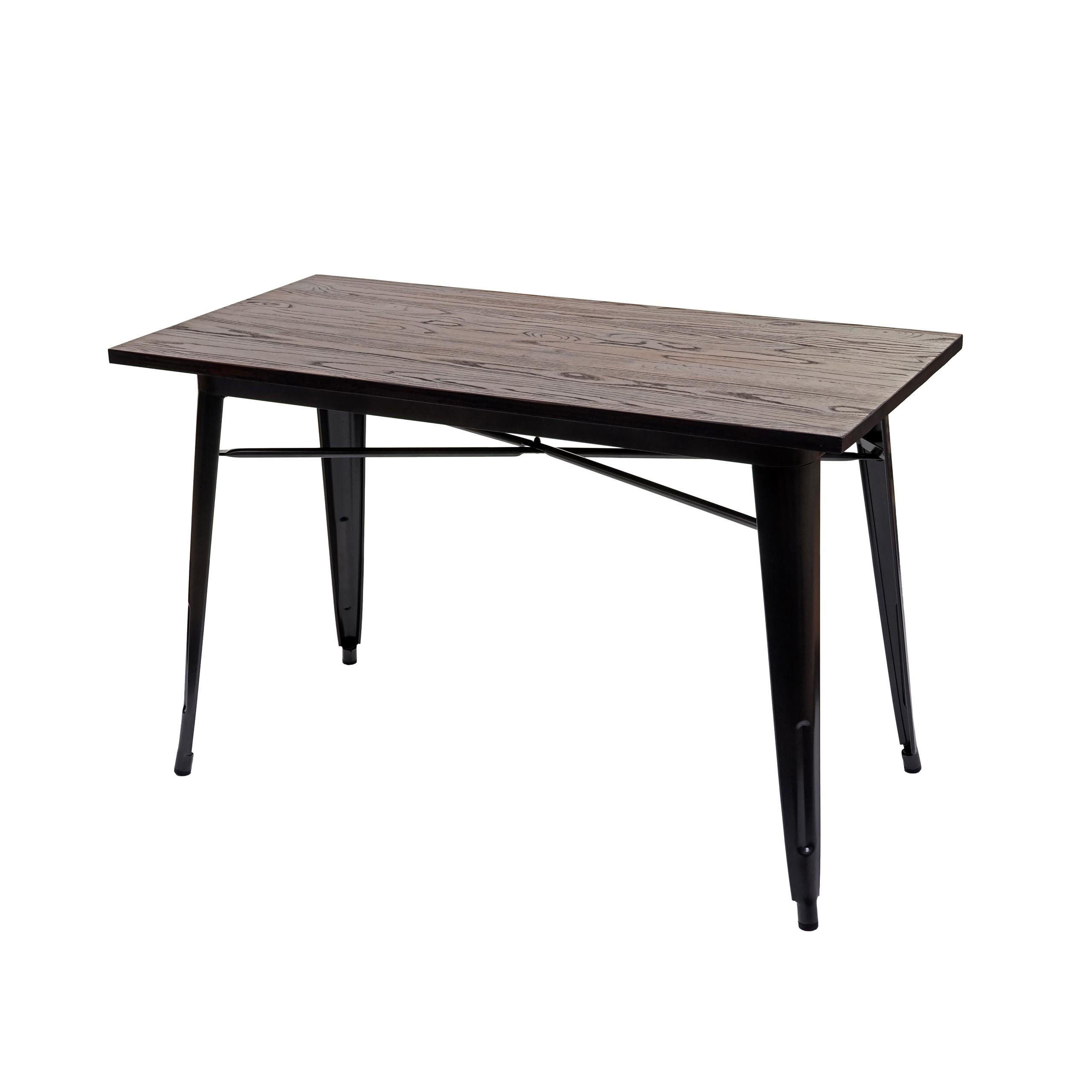 ESSZIMMERTISCH H10A rechteck Dunkelbraun - Dunkelbraun, Metall (60/120/76cm) - MCW