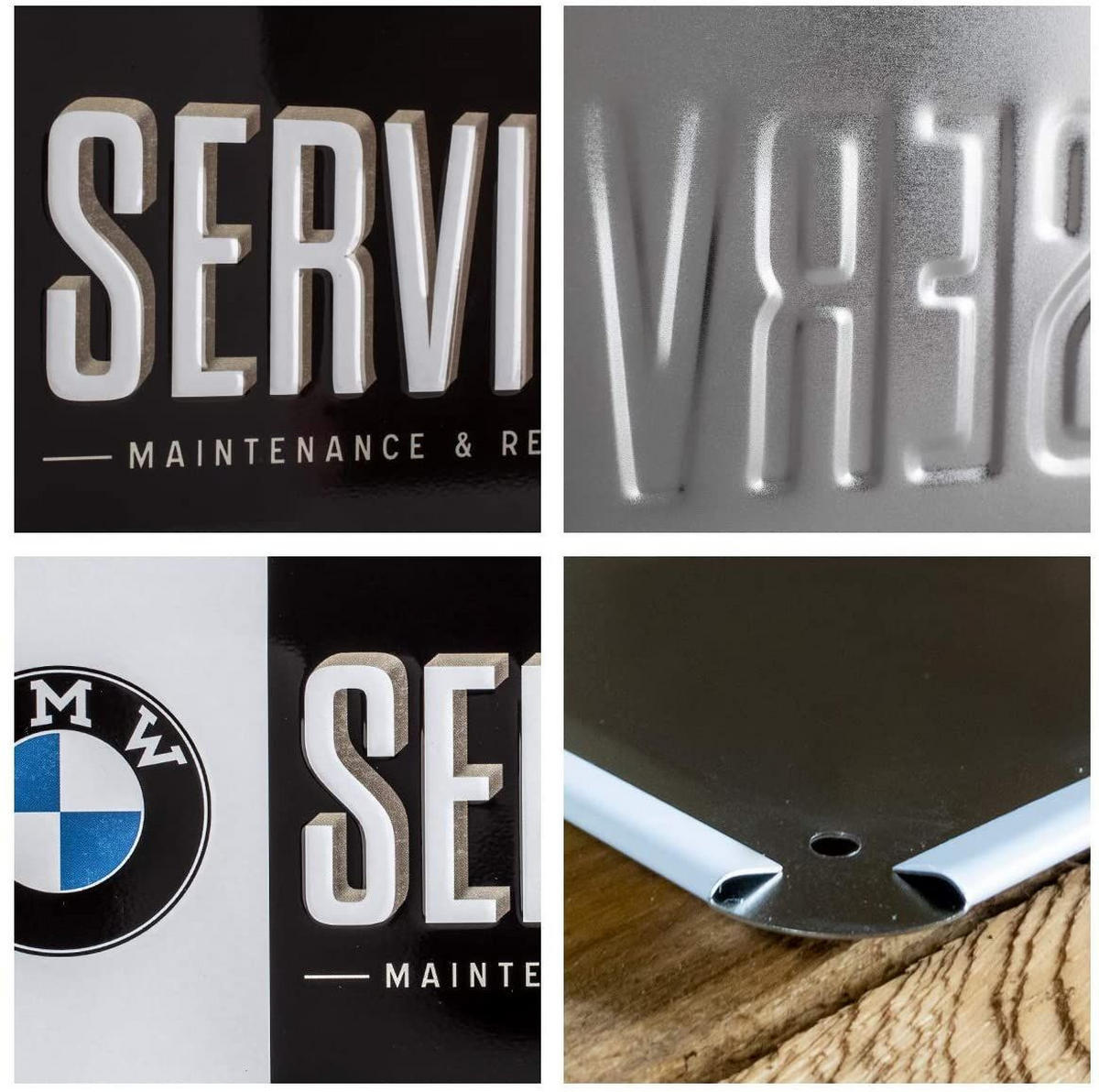 HÄNGESCHILD 10/20 cm BMW Service - Multicolor, Metall (20/10/0.2cm) - Nostalgic-Art