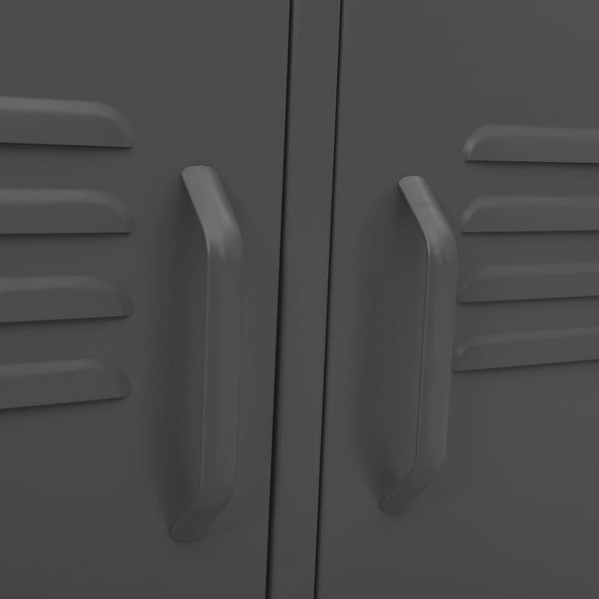 TV-SCHRANK Anthrazit 105/35/50 Cm Stahl - Anthrazit, Metall (105/50/35cm) - vidaXL