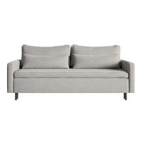3-SITZER SOFA Umpro Chenille Grau - Schwarz/Grau, Textil/Metall (220/96/95cm) - Selsey