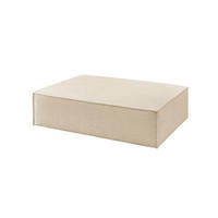 POLSTERHOCKER CARMO Beige Flachgewebe - Beige, Textil (145/43/100cm) - KAWOLA