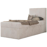JUGENDBETT TILIO 90/200 - Beige - H4 - Rechts Seite - Beige, Textil (90/200cm) - MKS