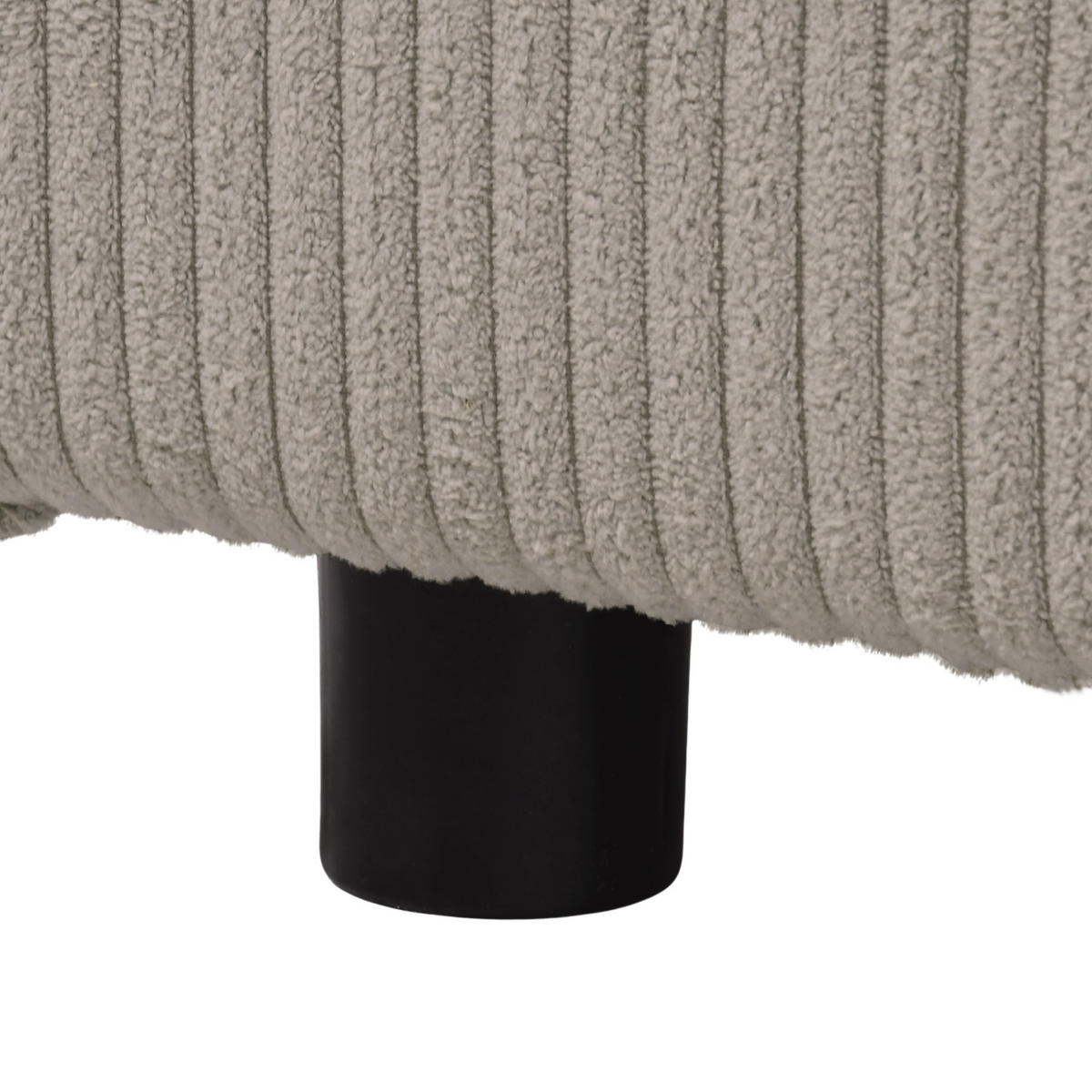 ECKSCHLAFSOFA Neapol mit Bettkasten, 255 cm, Cord-Stoff, Cappuccino - Schwarz/Cappuccino, Textil (256/148cm) - Beautysofa