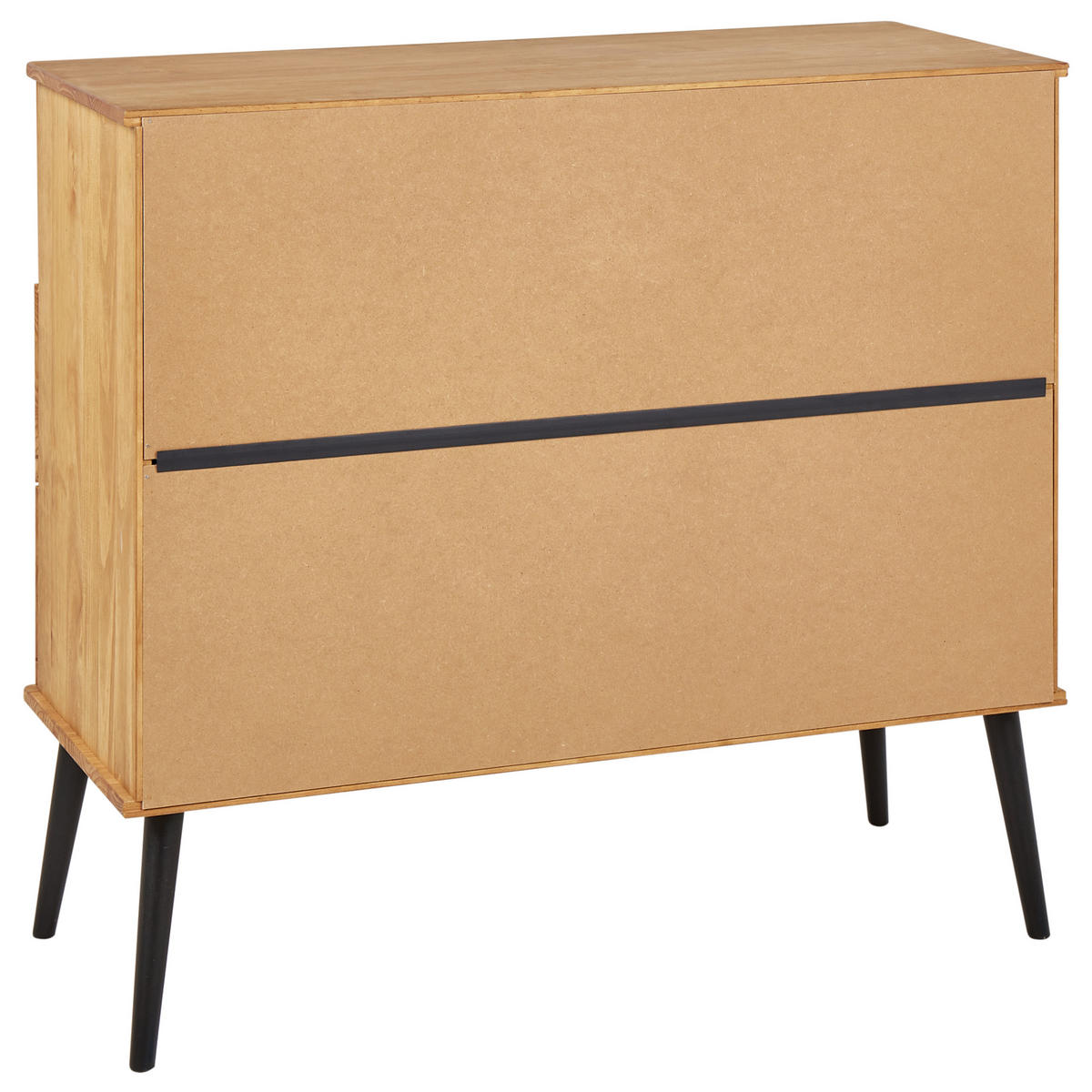 KOMMODE mit 4 Schubladen Kiefernholz Braun Timmins - Hellbraun, Holz (100/91/45cm) - Beliani