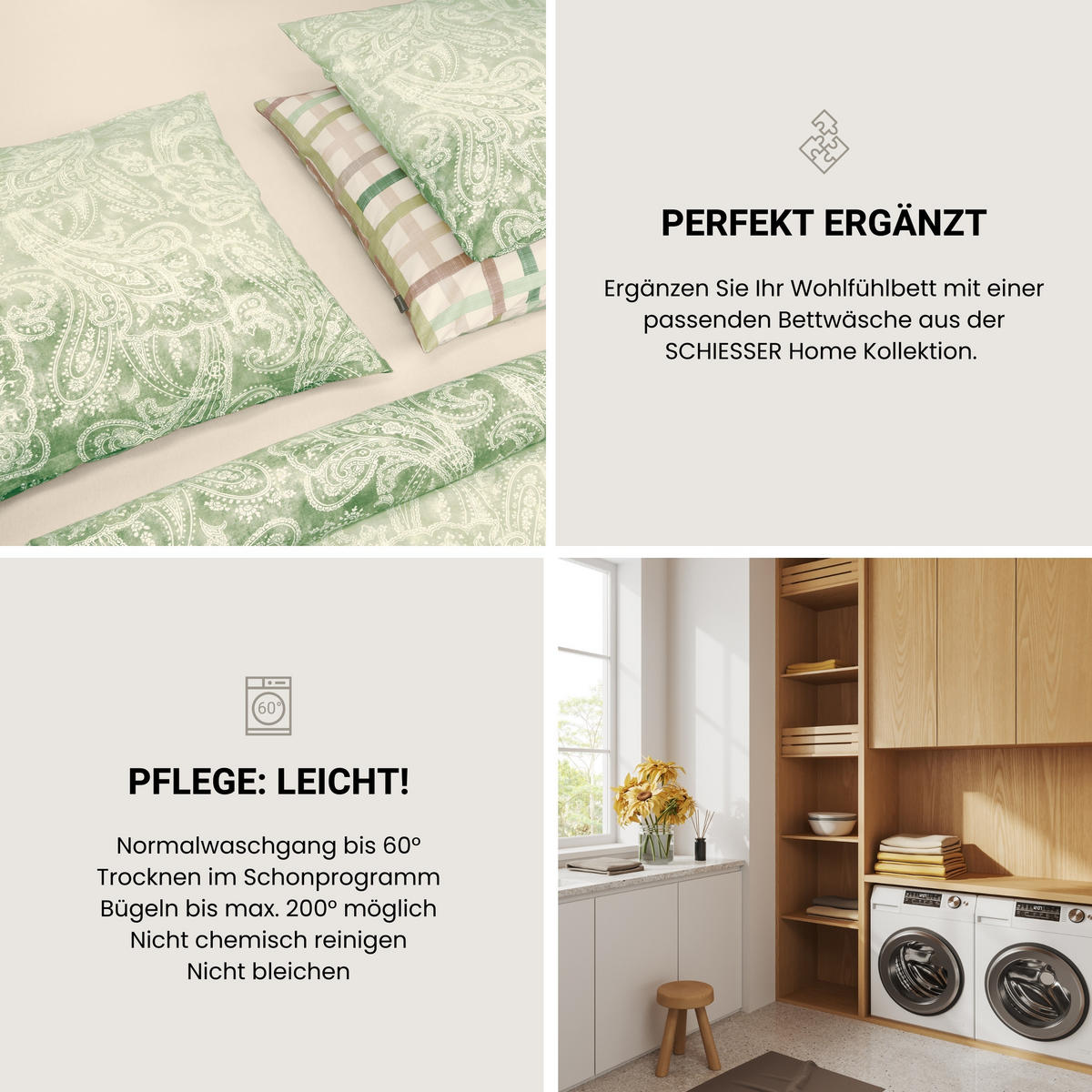 SPANNBETTLAKEN Flexi - 95/5 - 100 x 200 cm - Creme - Creme, Textil (100/200cm) - SCHIESSER