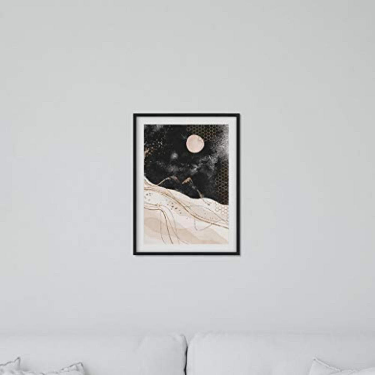 POSTER Set mit 4 Abstrakte Formen und Figuren Braun A3 Rahmenlos - Klar, Papier (29.7/3cm) - Nacnic