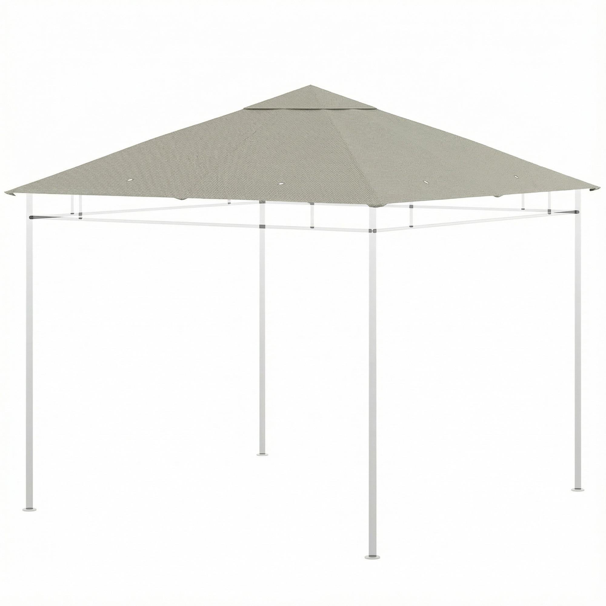 ERSATZDACH DE-12758 300/300 cm 180 g/m² mit Belüftung Grau - Grau, Textil (295/1/298cm) - ComfortXL