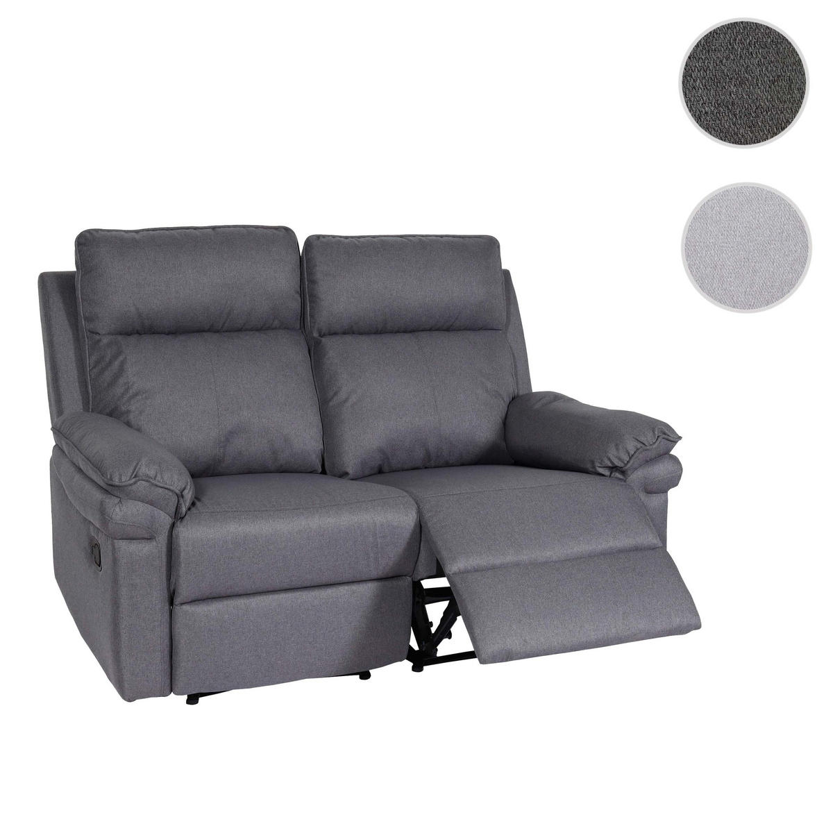 2ER-KINOSESSEL Grau - Grau, Textil (150/106/164cm) - MCW