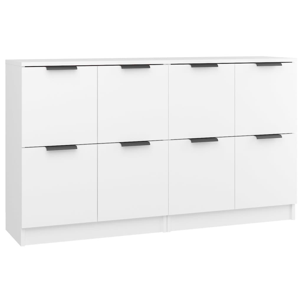 SIDEBOARDS 2Er Set Weiss 60/30/70 Cm Holzwerkstoff - Weiß, Holzwerkstoff (30/70/60cm) - vidaXL