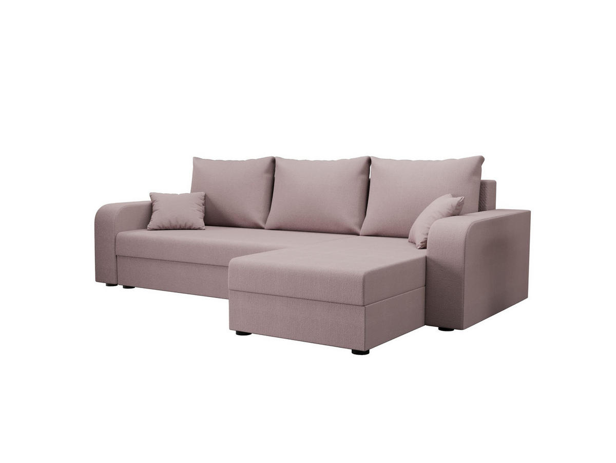 ECKSOFA HEWLET L BIS Cosmic 14 Links mit Schlaffunktion - Rosa, Textil (240/140cm) - Bedante