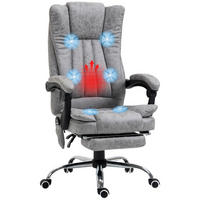 CHEFSESSEL DE-05096 Massage, Heizung, Liegefunktion & Fußstütze Grau - Grau, Metall (67/113/62cm) - ComfortXL