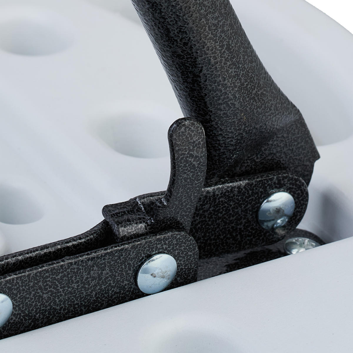 2XZLOŽLJIVI tabure - bela/večbarvno, kovina/umetna masa (31/46/30cm) - Relaxdays