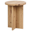 BEISTELLTISCH hellbraun Holzoptik rund 42 cm Stanton - Hellbraun, Holzwerkstoff (42/42/55cm) - Beliani