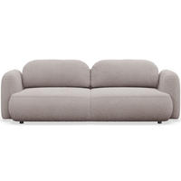 3-SITZER SCHLAFSOFA Tvoya Graubeige Bouclé - Taupe/Schwarz, Kunststoff/Textil (253/82/110cm) - Selsey
