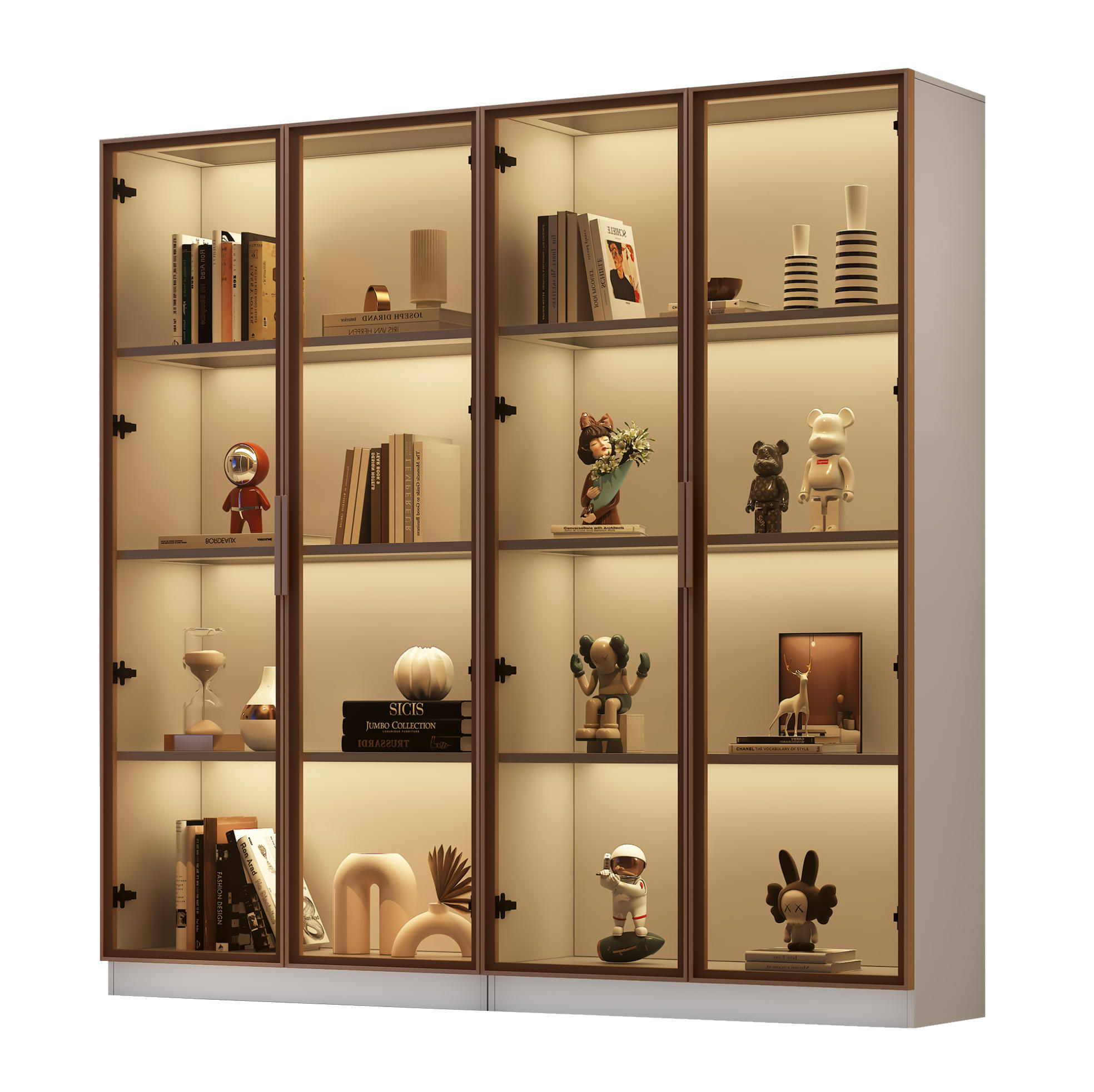 Okmyhome Vitrine Weiß 40x160x160 cm