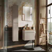 BADMÖBEL-SET 6 Teile - Iconic Cashmere I BM06 in Kaschmir/Coast Evoke Eiche - Kaschmir, Holz (80/160/46cm)