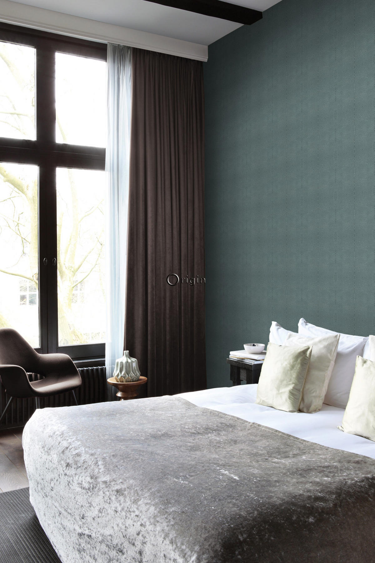 TAPETE Tierhautmuster 53 cm x 10.05 m - Blau, Papier (53/1000cm) - Origin Wallcoverings