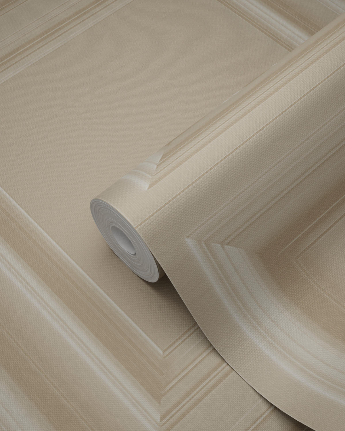 TAPETE Holzwandverkleidung 53 cm x 10.05 m - Beige, Papier (53/1000cm) - Origin Wallcoverings
