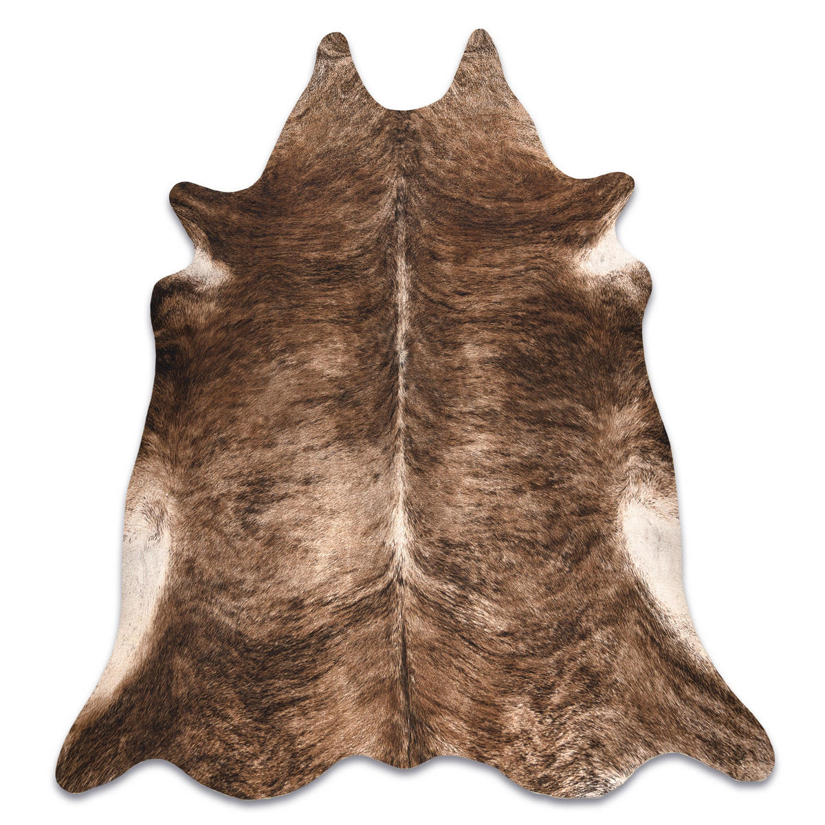 TEPPICH Künstliches Rindsleder 100/150 cm - Braun, Textil (100/150cm) - rugsX