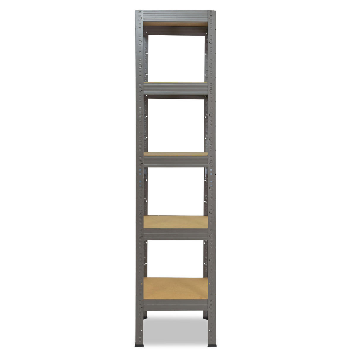SCHWERLASTREGAL PRO 155x50x50 cm in grau mit 5 Böden und 200 kg Traglast pro Boden - Grau, Metall (50/155/50cm) - shelfplaza