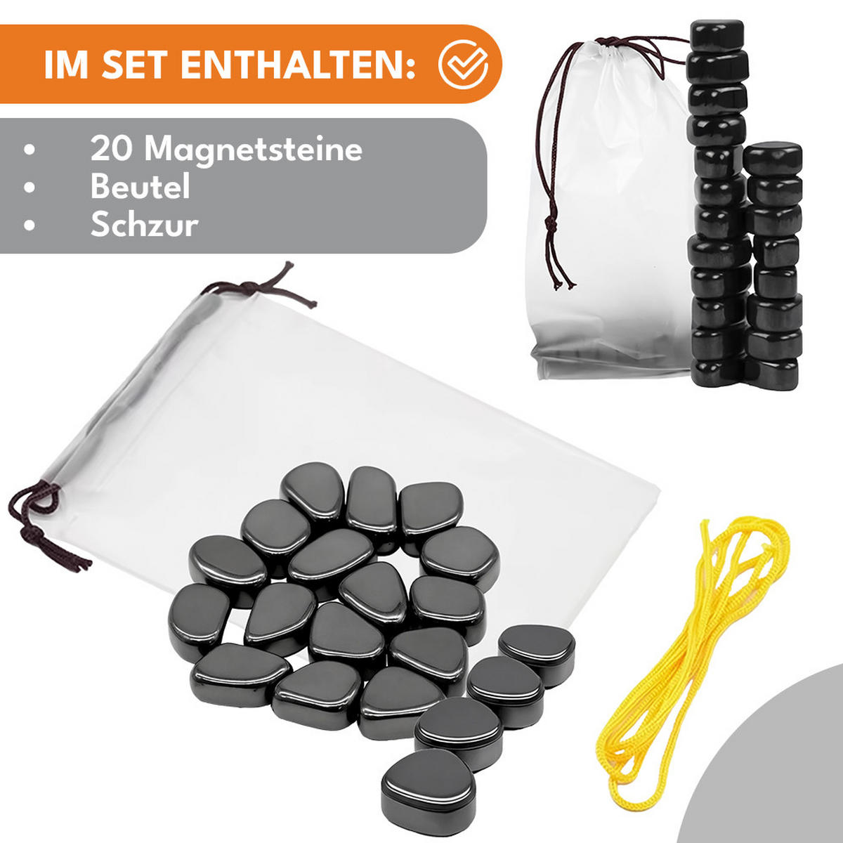 MAGNETSPIEL Brettspiel mit Magnetsteinen - Schwarz, Kunststoff - KRUMAD