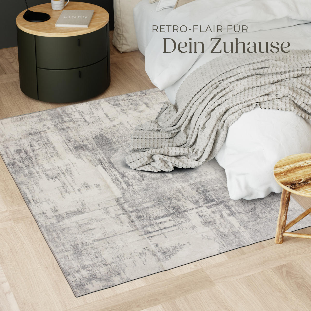 TEPPICH Vintage Design Nadira,rutschfeste Unterseite,beige/grau - Beige/Grau, Textil (120/170cm) - tectake