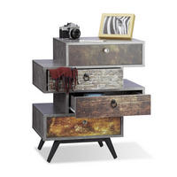 KOMMODE - Multicolor, Holzwerkstoff/Metall (60/68.5/40cm) - Relaxdays