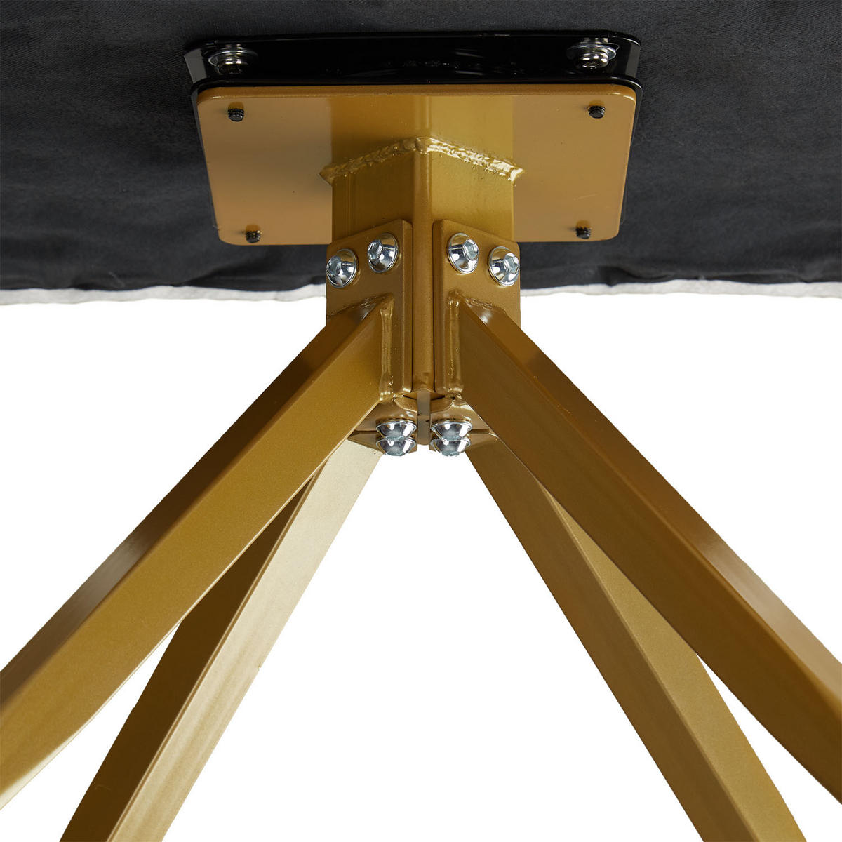 ARMLEHNENSTUHL in Bouclé 4 Stück drehbar Beige - Beige/Goldfarben, Textil/Metall (224/86/60cm) - Homestyle4u