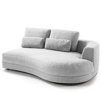 MODULLONGCHAIR - Hellgrau, Textil (194/80/145cm) - home24