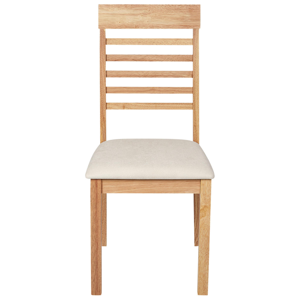 ESSZIMMERSTUHL 2er-Set Heller Holzfarbton Ortley - Hellbraun/Beige, Holz (40/96/51cm) - Beliani